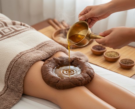 Ayurveda massage therapy session